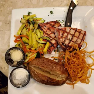 Grilled pork loin chops