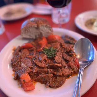 Sautéed Italian Sausage app - SO MUCH flavor!  Highly recommend