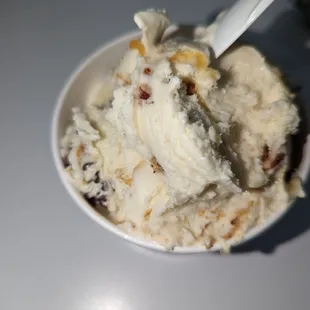 a bowl of ice cream