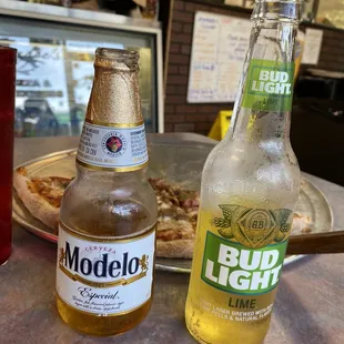 two bottles of bud light