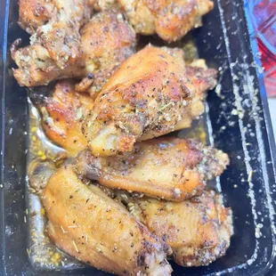 Garlic romano wings