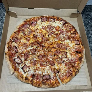 XL ham and cheese. Great pizza!