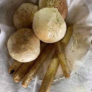 Complimentary Bread and Breadsticks
