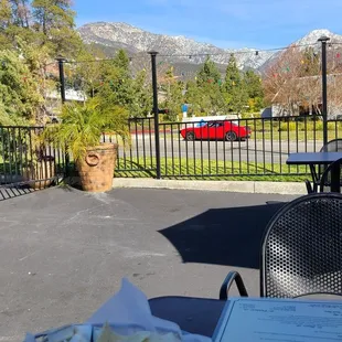 a table with a plate of food on it