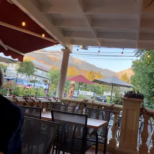 Beautiful view of the mountains from the patio.