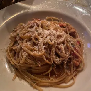 Lobster pasta from a special menu
