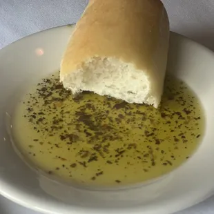 Fresh rolls with herbed olive oil