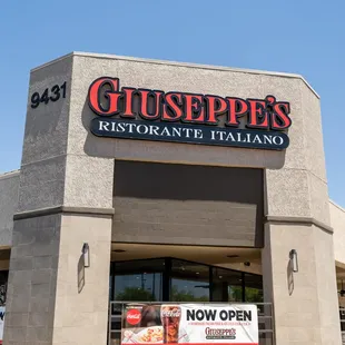 the front of the restaurant