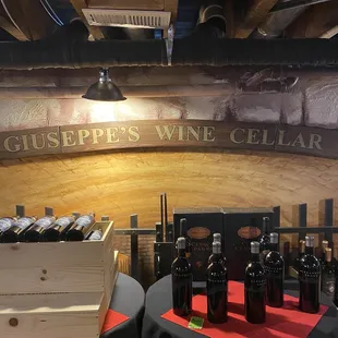 a display of wines