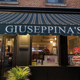 the front of a restaurant