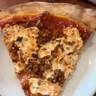 Spicy sausage pizza