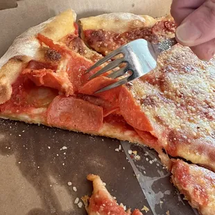 Pepperoni under the cheese