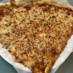 Can't do it without crushed pepper and Parmesan cheese. Sooooo good!!