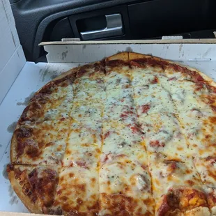 16 inch sausage and pepperoni.