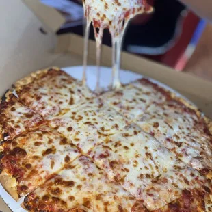 a slice of cheese pizza