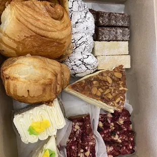 a variety of pastries