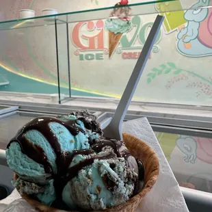 a scoop of ice cream