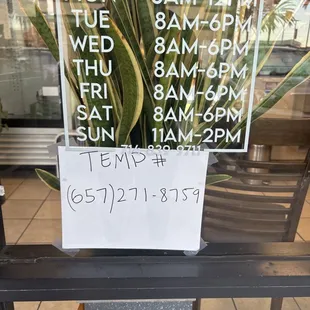 This is our temporary number for the moment due to our phone line being worked on. Sorry for the inconvenience. Thank you.