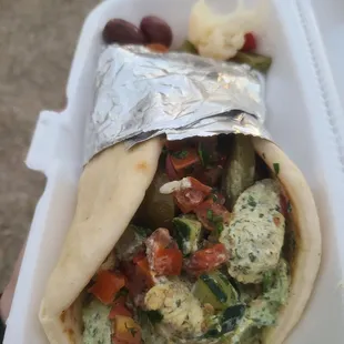 Chicken Shawarma Pita Wrap $10
