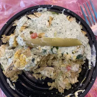 Chicken shawarma bowl.
