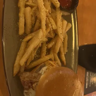 Guano burger and fries