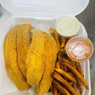 Catfish combo with Fries and Drink