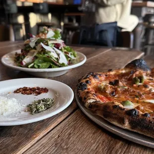 Guanciale, Green Olive, Fresno Chili &amp; Mozzarella Arugula Salad