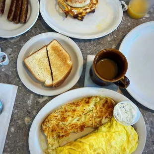 Egg Sandwich on English Muffin, Greek Omelette