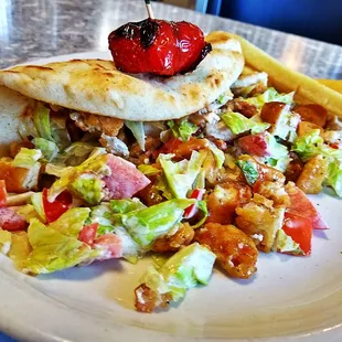 Chopped Chicken Pita OMG fantastic