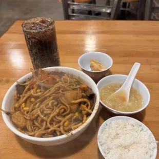 Mongolian BBQ and sides