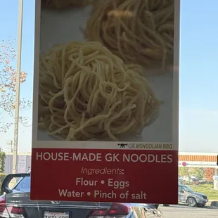 House made noodles