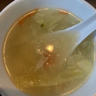 Watery soup