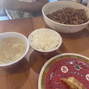 Soup, rice