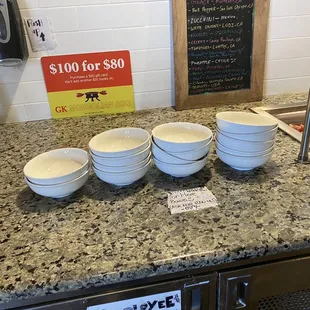 Nicely stocked bowls