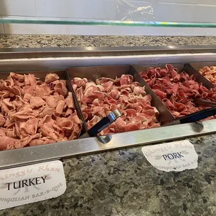 4 different meats cut daily