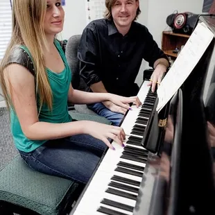 Mike Reeves and student Cerena Benson.