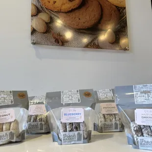 a variety of cookies on display