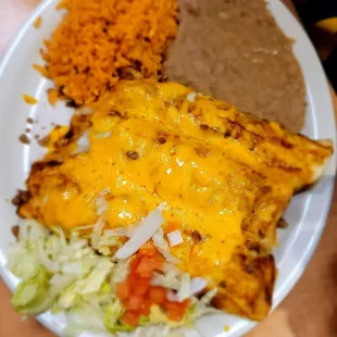 Beef Enchilada Plate