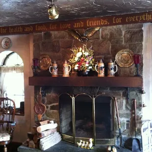 Fireplace as you enter