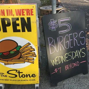 $5 Burgers on Wednesdays from Nov.-mid February