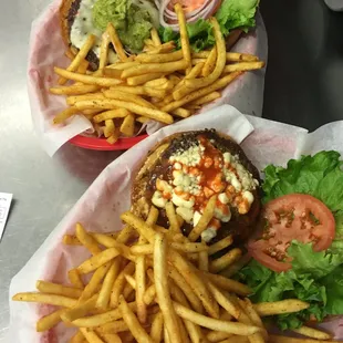 Spicy Guac &amp; Blue Bomber Burgers!