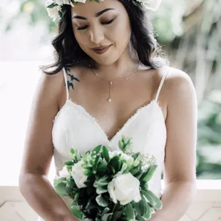 Wedding haku and matching bouquet