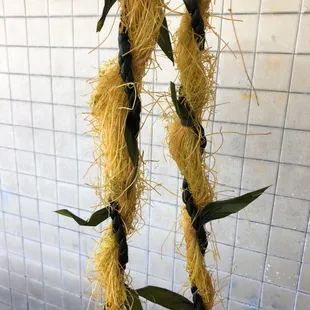 Kaunao with ti leaf lei