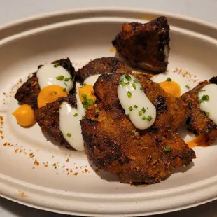 a plate of food on a table