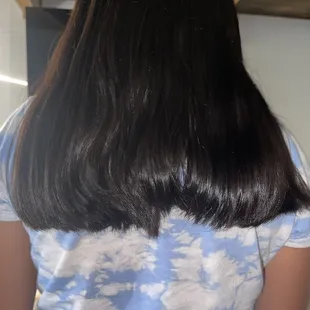 The straight cut my 9year received for $25!!!