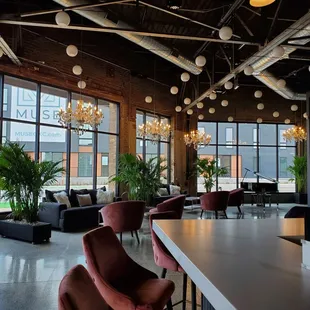 a bar and lounge area