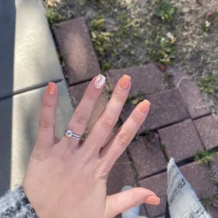 acrylic with gel polish