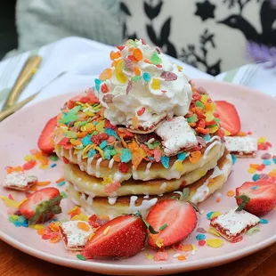 "Party Crasher" pancake stack at Glass Ceiling Rooftop.