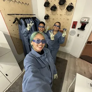 FIRST TIME! in our suits!