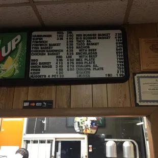 The menu